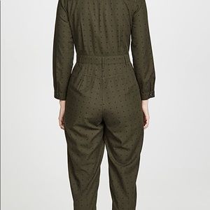 Madewell Green Grid-Dot Jumpsuit